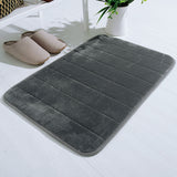 Lksixu Water Absorbent Shower Mat, Thick Bath Rugs for Bathroom Non Slip Ultra Soft Bathroom Rugs for Bathroom Floor & Tub(17 X 24in) 17" x 24" Gray