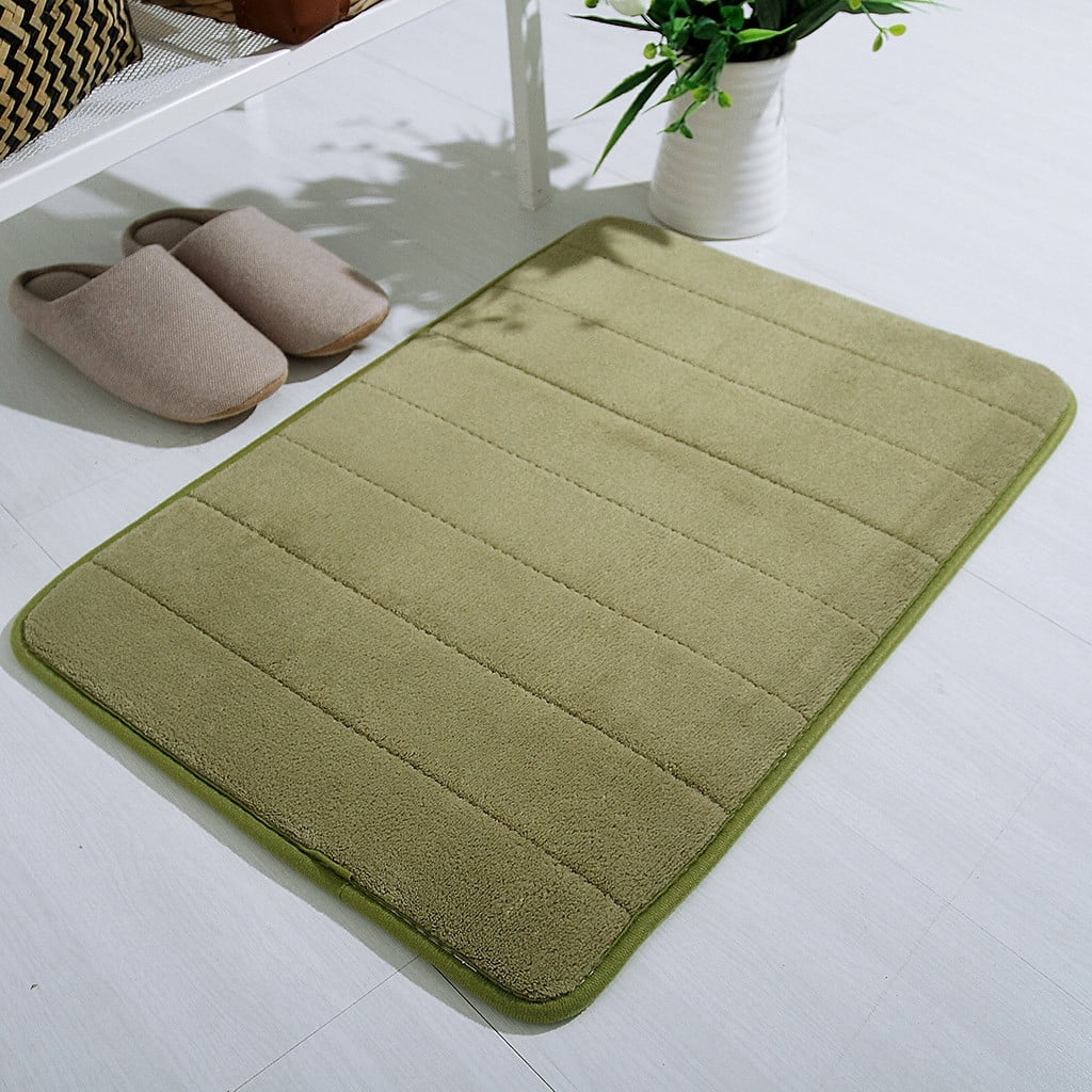 Lksixu Water Absorbent Shower Mat, Thick Bath Rugs for Bathroom Non Slip Ultra Soft Bathroom Rugs for Bathroom Floor & Tub(17 X 24in) 17" x 24" Green