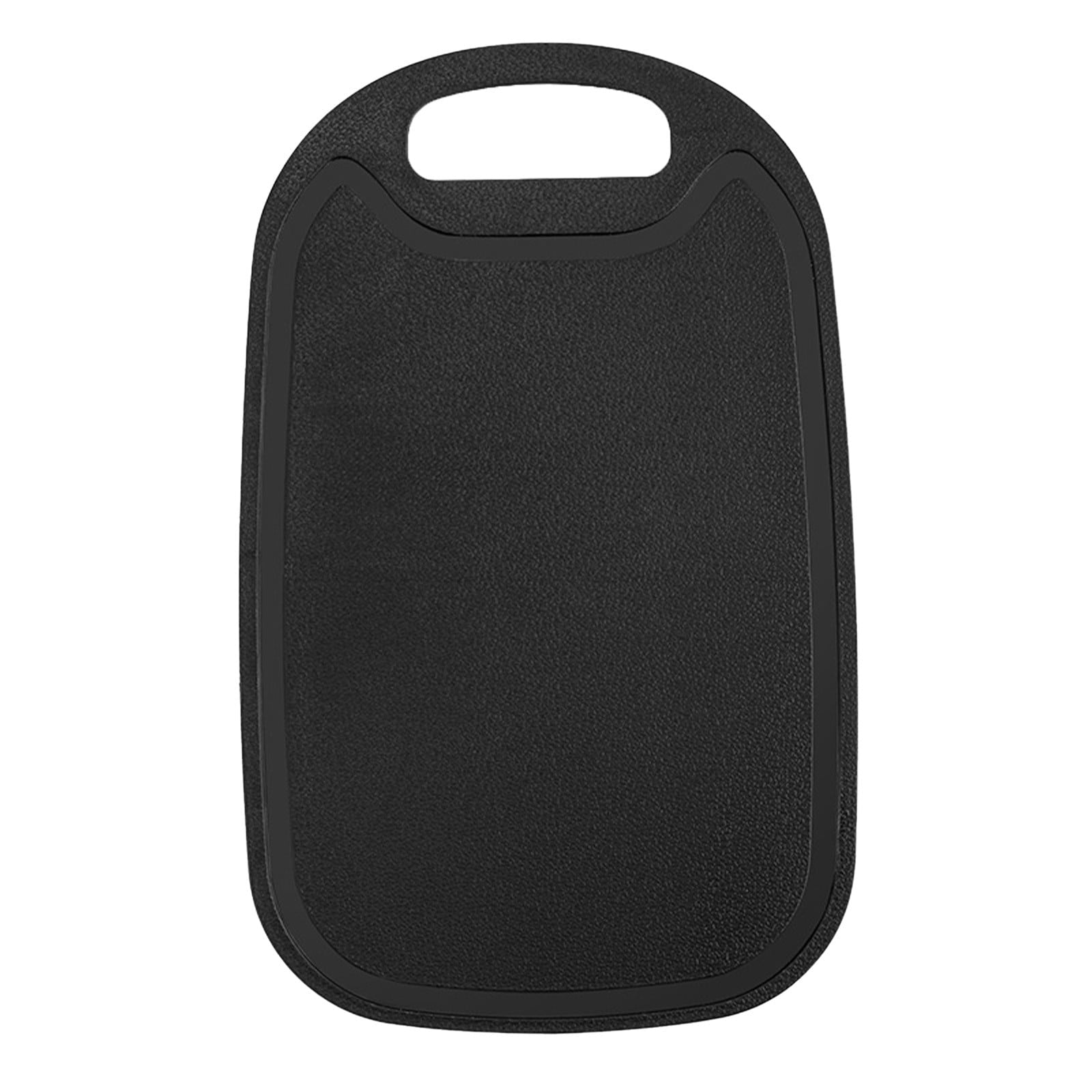 Chmadoxn Plastic Cutting Boards for Kitchen Dishwasher Safe, Double-sided Design Extra Large Cutting Board for Meat , Easy Grip Handle, Non-Slip, with Grinding Area 12.8" x 7.8" x 0.1" Black