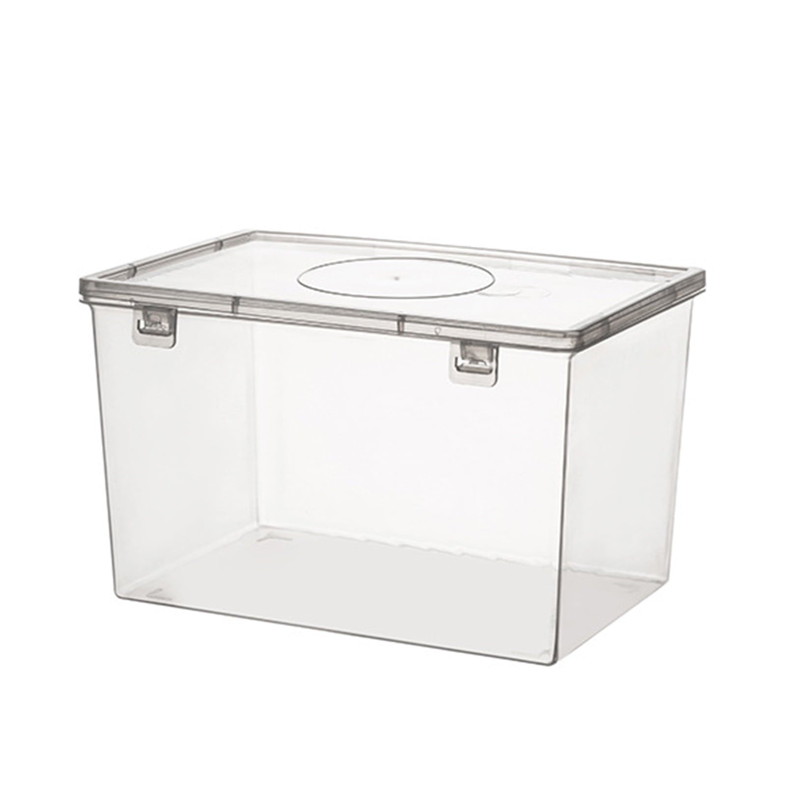 Lksixu Storage Bins with Lids Airtight Bread Storage Containers Bread Bin Plastic Reusable Loaf Cake Clear Bread Dispenser Fresh Bread Organizer Bin （7.48×5.12 in）