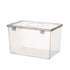 Lksixu Storage Bins with Lids Airtight Bread Storage Containers Bread Bin Plastic Reusable Loaf Cake Clear Bread Dispenser Fresh Bread Organizer Bin （7.48×5.12 in）