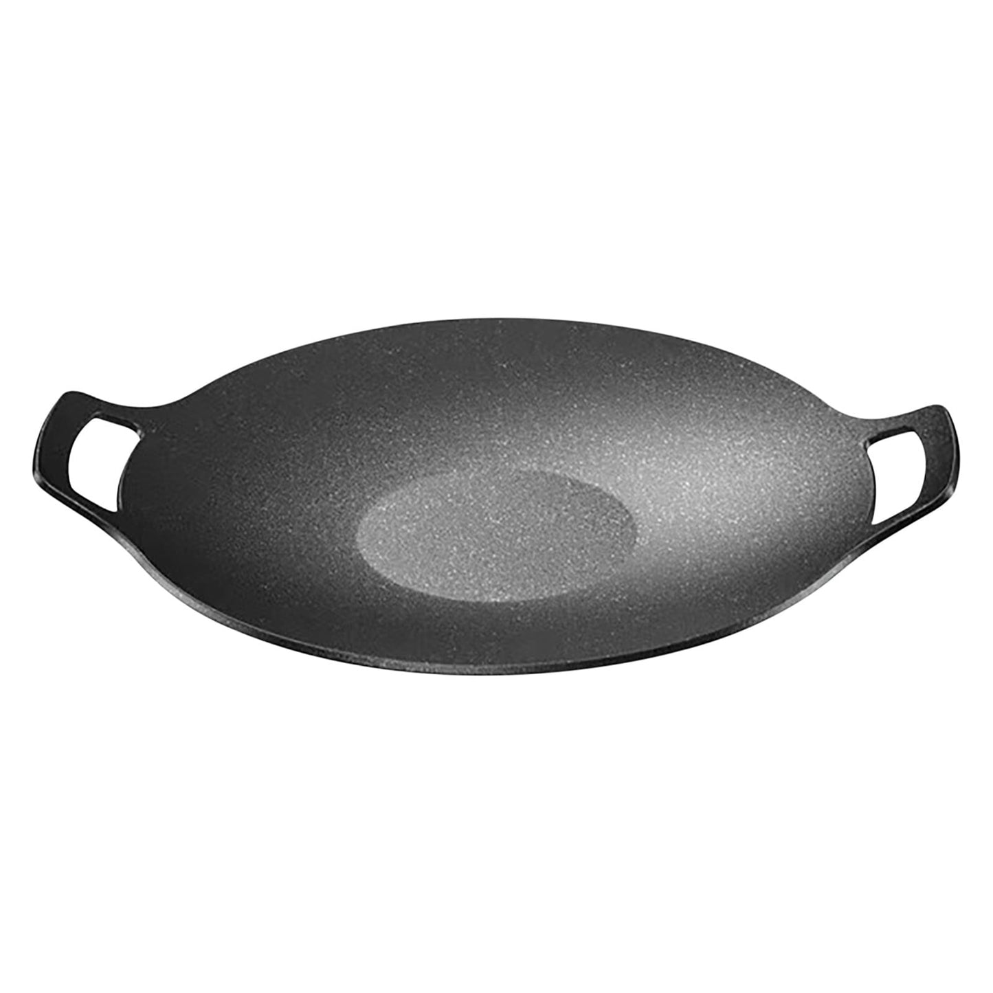 Chmadoxn Diameter 10.9 inch Universal Cast Iron Grill Pan, Large Round Cast Iron Pan with Two Handles, Multifunctional Frying Pan As Show B
