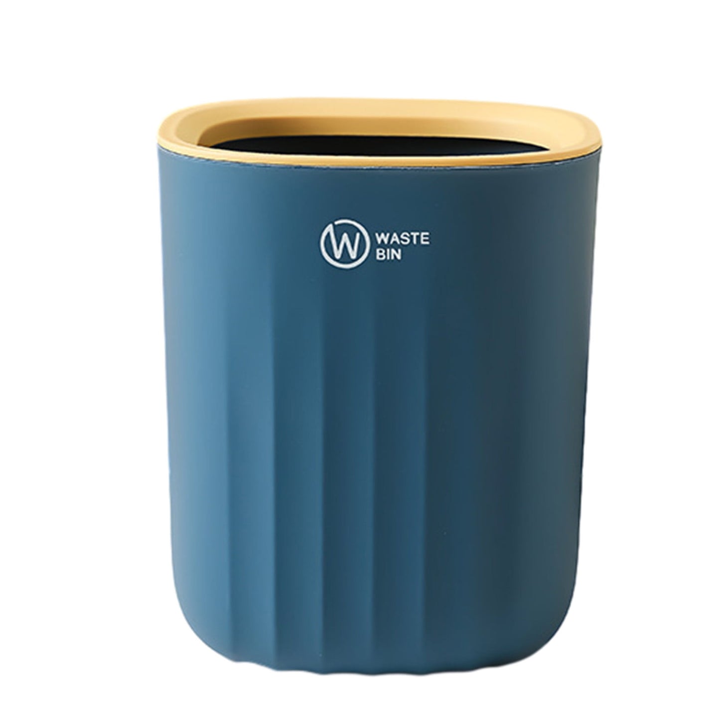 Chmadoxn Bathroom Trash Can, Plastic Rectangular Garbage Can for Kitchen, Bedroom, Living Room, Small Indoor Waste Basket 4.52×5.9 in Blue