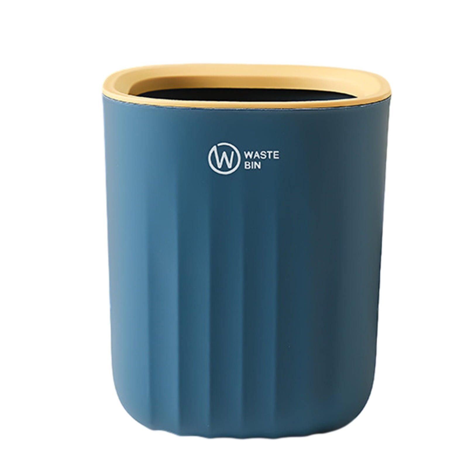 Chmadoxn Bathroom Trash Can, Plastic Rectangular Garbage Can for Kitchen, Bedroom, Living Room, Small Indoor Waste Basket 4.52×5.9 in Blue