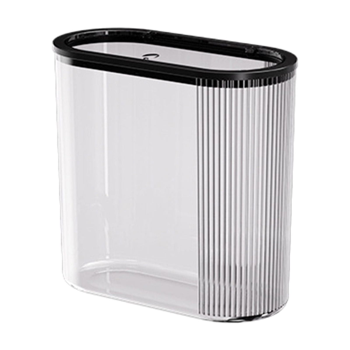 Chmadoxn Transparent Trash Can, Bathroom Trash Cans with Lids, Plastic Slim Waste Basket with Press Top Lid, Clear Garbage Can for Bathroom, Bedroom, Kitchen,Home,Office 11.22×11.73×5.62 in Clear