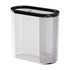 Chmadoxn Transparent Trash Can, Bathroom Trash Cans with Lids, Plastic Slim Waste Basket with Press Top Lid, Clear Garbage Can for Bathroom, Bedroom, Kitchen,Home,Office 11.22×11.73×5.62 in Gray