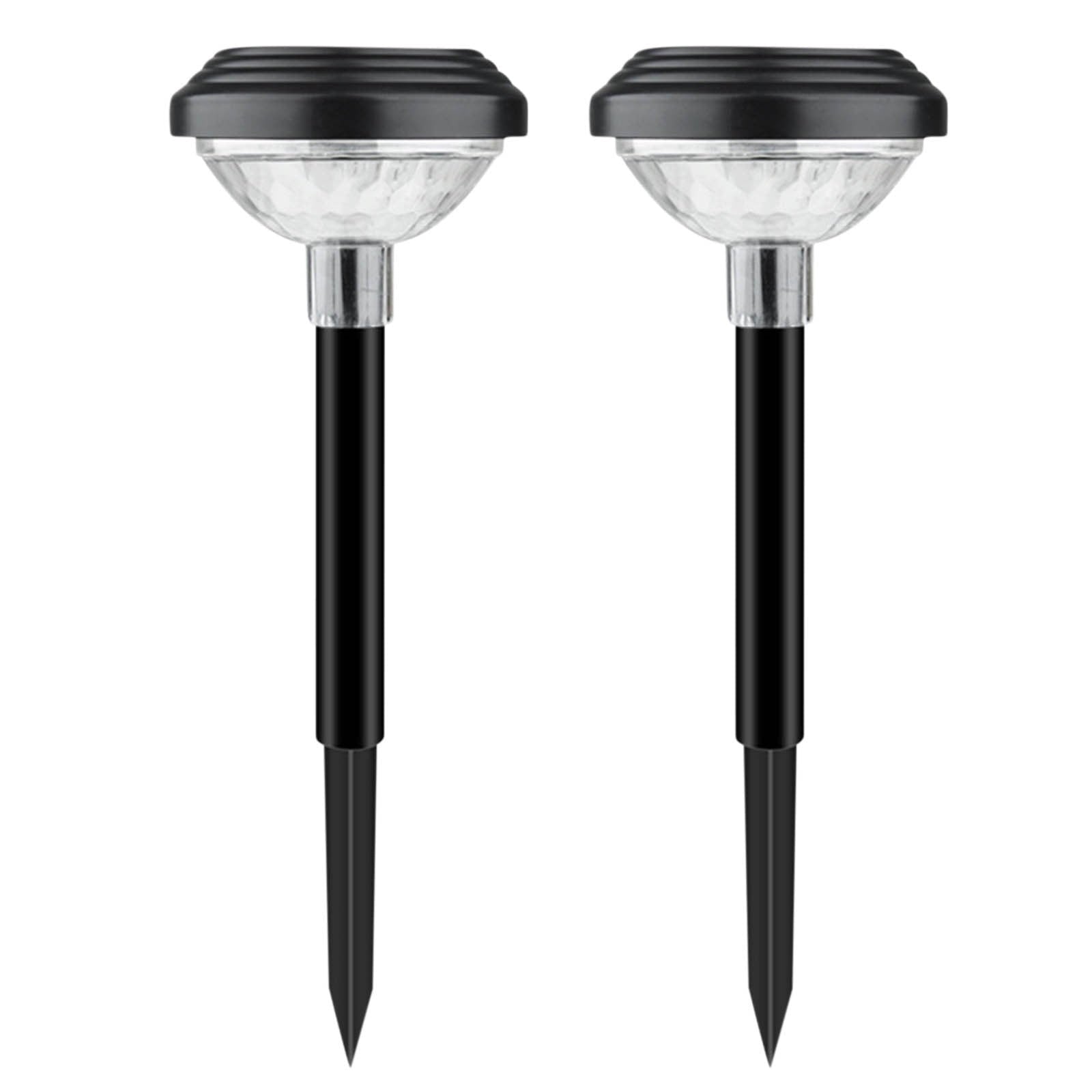 Darzheoy Solar Outdoor Lights, Solar Pathway Lights Outdoor, Solar Powered Garden Yard Lights for Walkway Sidewalk Driveway, Maintain 10 Hours of Lighting (2 Pack) 2 Pack Black