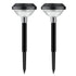 Darzheoy Solar Outdoor Lights, Solar Pathway Lights Outdoor, Solar Powered Garden Yard Lights for Walkway Sidewalk Driveway, Maintain 10 Hours of Lighting (2 Pack) 2 Pack Black
