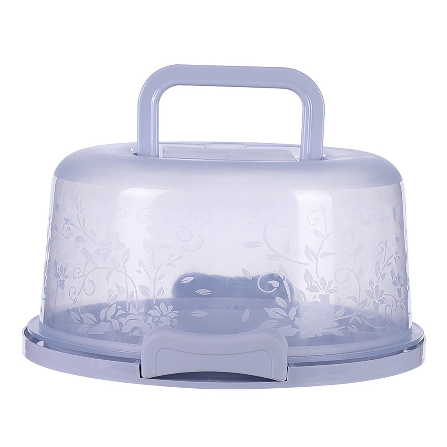 Lksixu Cake Box Round Cake Stand with Lid and Foldable Handle 10 Inch Portable Cake Container Cake Ornaments, Suitable for Storage Birthday Cakes Cupcakes Nuts Fruits 10" A