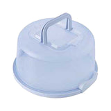 Lksixu Cake Box Round Cake Stand with Lid and Foldable Handle 10 Inch Portable Cake Container Cake Ornaments, Suitable for Storage Birthday Cakes Cupcakes Nuts Fruits 10.14×8.58×4.88in Light Blue
