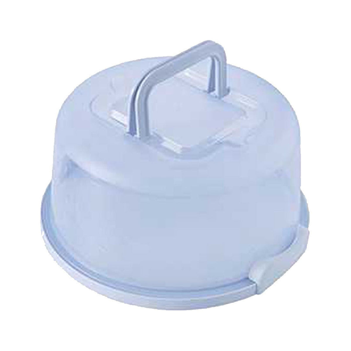 Lksixu Cake Box Round Cake Stand with Lid and Foldable Handle 10 Inch Portable Cake Container Cake Ornaments, Suitable for Storage Birthday Cakes Cupcakes Nuts Fruits 10.14×8.58×4.88in Light Blue