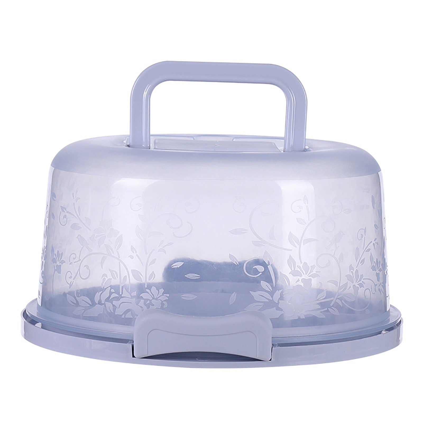 Lksixu Cake Box Round Cake Stand with Lid and Foldable Handle 10 Inch Portable Cake Container Cake Ornaments, Suitable for Storage Birthday Cakes Cupcakes Nuts Fruits 10" pink