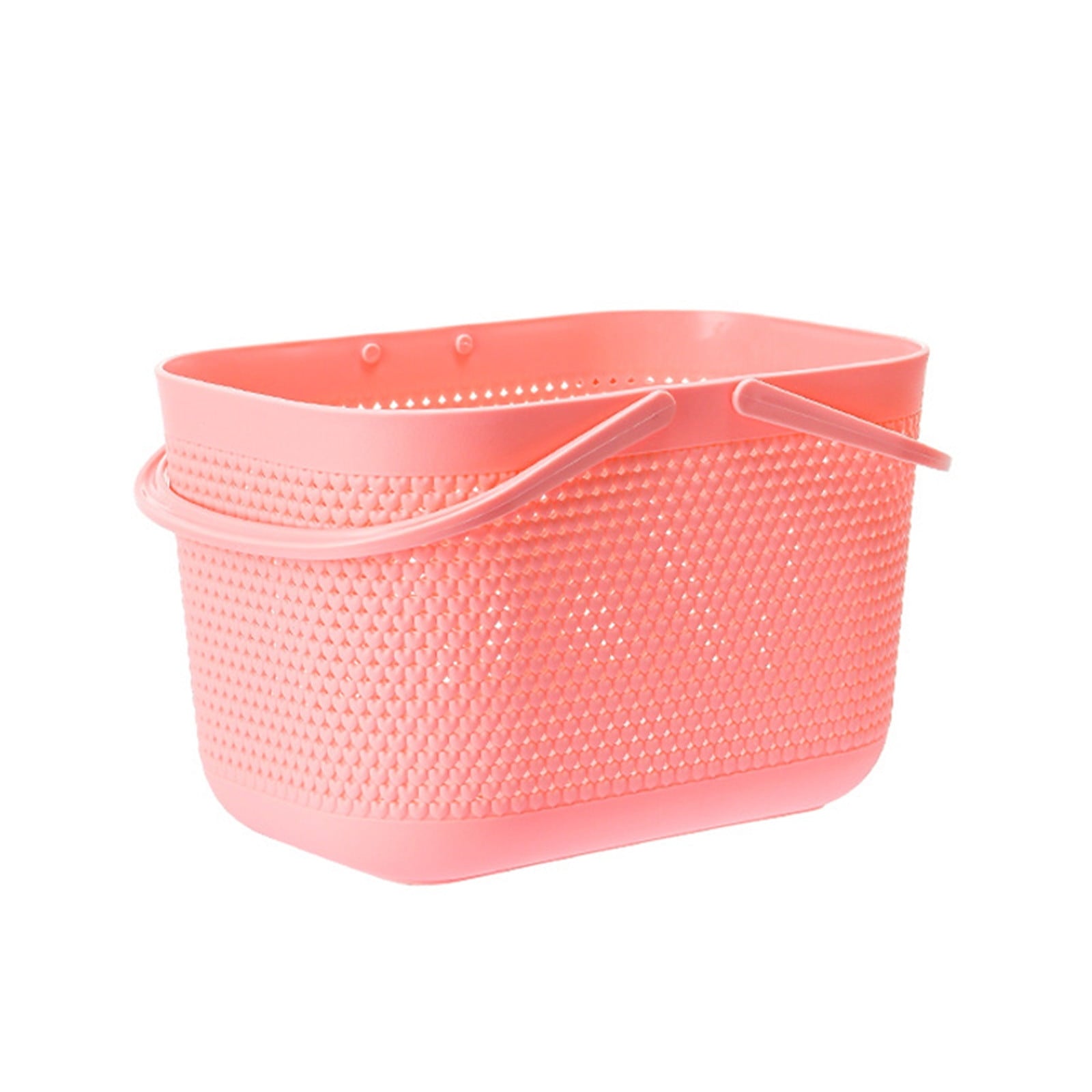 Chmadoxn Portable Shower Tote Plastic Storage Basket with Handle Box Organizer Bin for Bathroom, Pantry, Kitchen, College Dorm (11.22×7.09×7.09 inch) 11.22" x 7.09" x 7.09" Orange