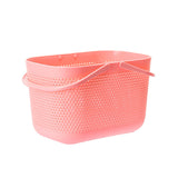 Chmadoxn Portable Shower Tote Plastic Storage Basket with Handle Box Organizer Bin for Bathroom, Pantry, Kitchen, College Dorm (11.22×7.09×7.09 inch) 11.22" x 7.09" x 7.09" Pink 1