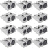 Chmadoxn Pencil Sharpener Survival, Hand Held Pencil Sharpener, Metal Pencil Sharpener Magnesium, 2-Hole Pencil Sharpener Magnesium Alloy Wedge Profile, Magnesium Alloy Pencil Sharpener (12 pc) 0.9×0.9×0.4 in C