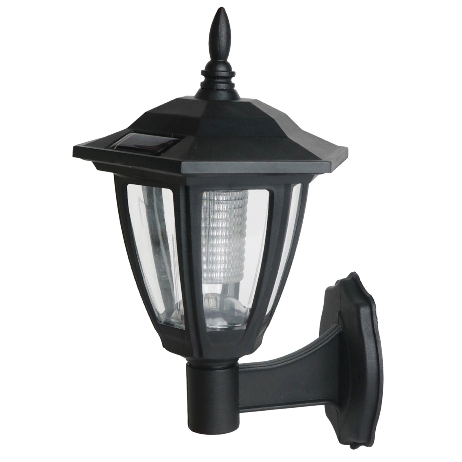 Darzheoy Solar Powered Wall Lanterns Outdoor, Dusk to Dawn Motion Sensor LED Sconce Lights Waterproof, Exterior Front Porch Security Lamps for Wall Mount Patio Fence Cold White Black