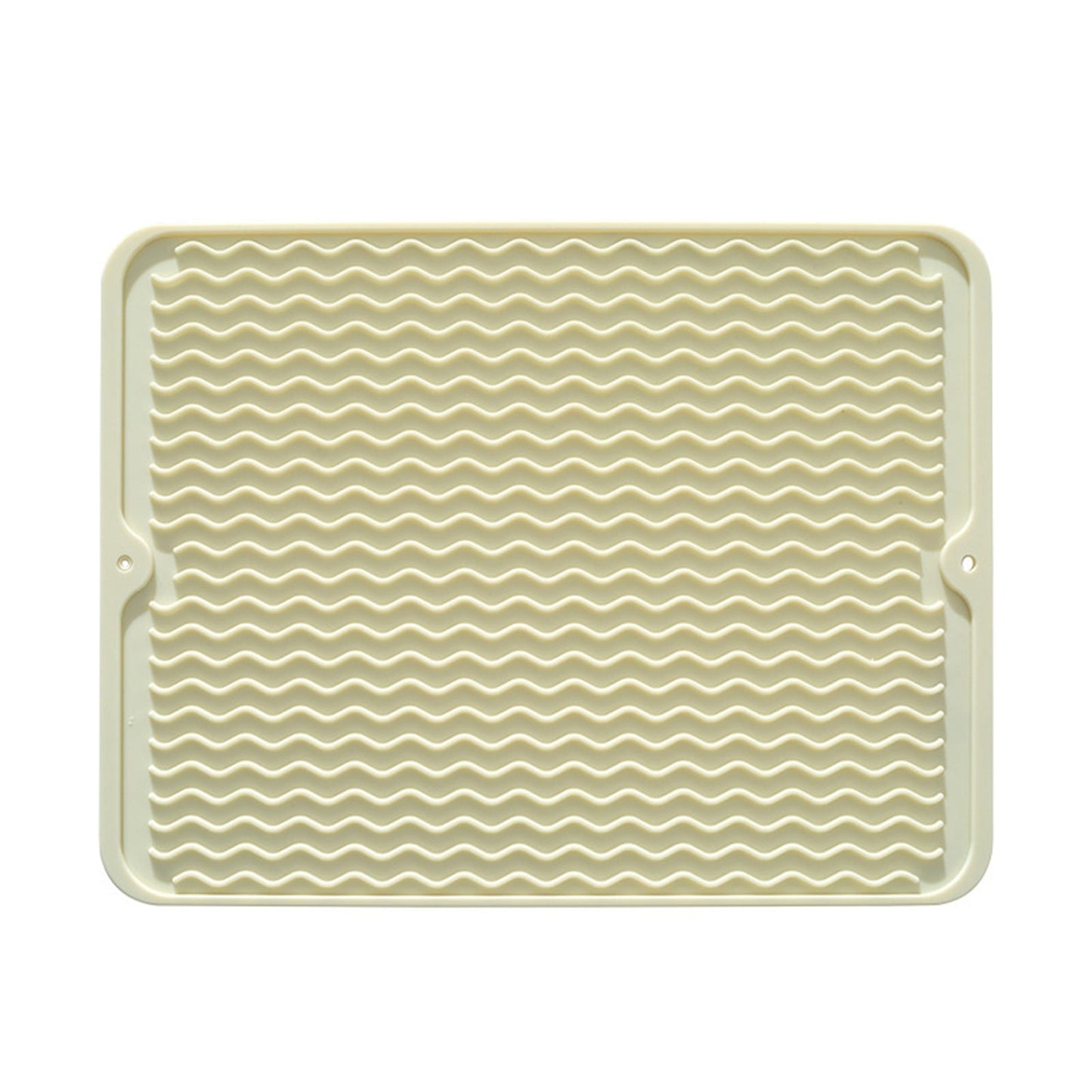 Chmadoxn Dish Drying Mat,Large Dish Drying Mats, Non-Slip Mat Easy Clean Drying Mat Large Heat Dish Drainer Mat for Kitchen Counter Sink Refrigerator or Drawer Easy to Clean 11.8×15.7 in Beige