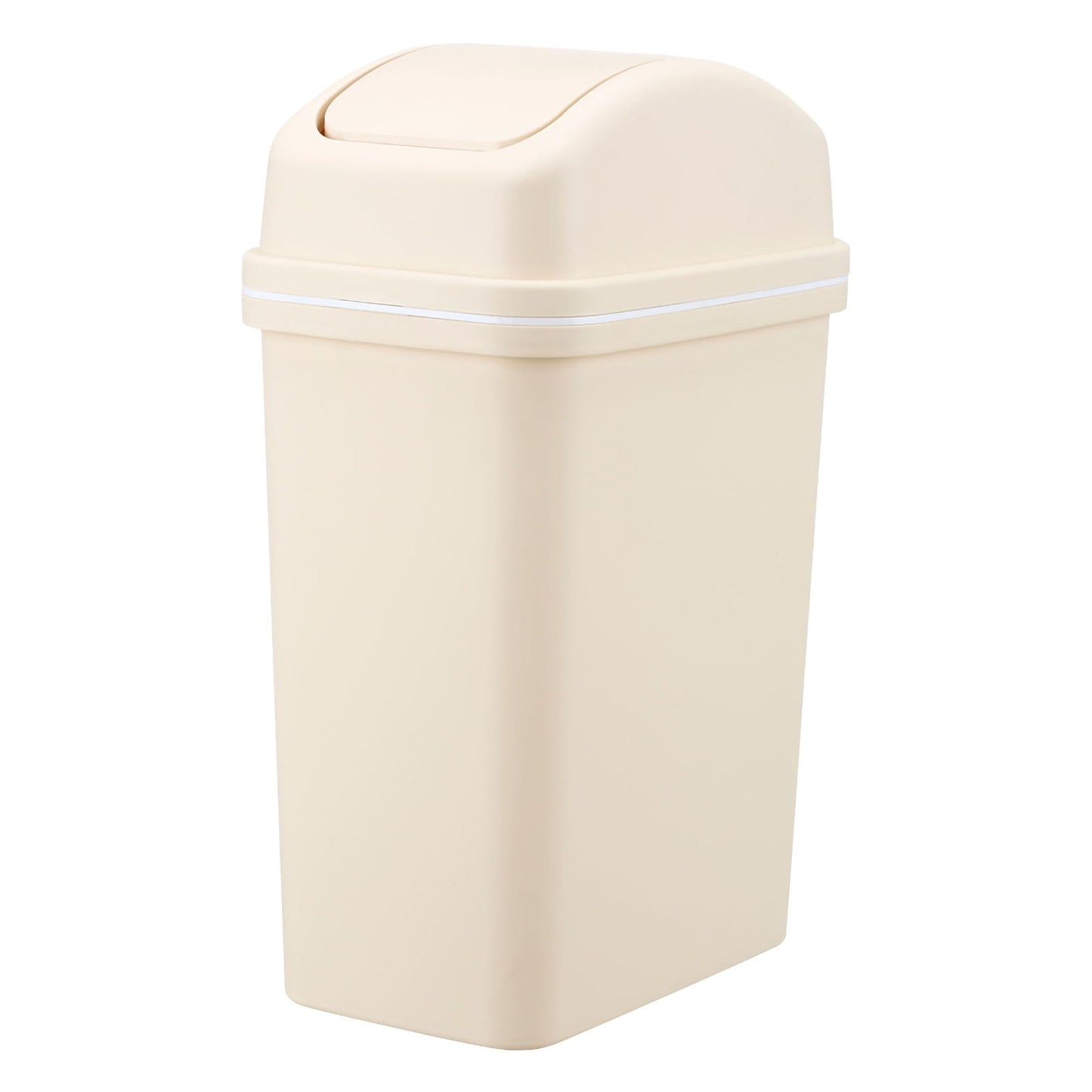 Chmadoxn Kitchen Trash Can 6 L with Lid, Plastic Tall Garbage Can Outdoor and Indoor, Large Recycle Bin and Waste Basket for Home, Office, Garage, Patio, Restaurant 6.22×9.25×12.8 in D