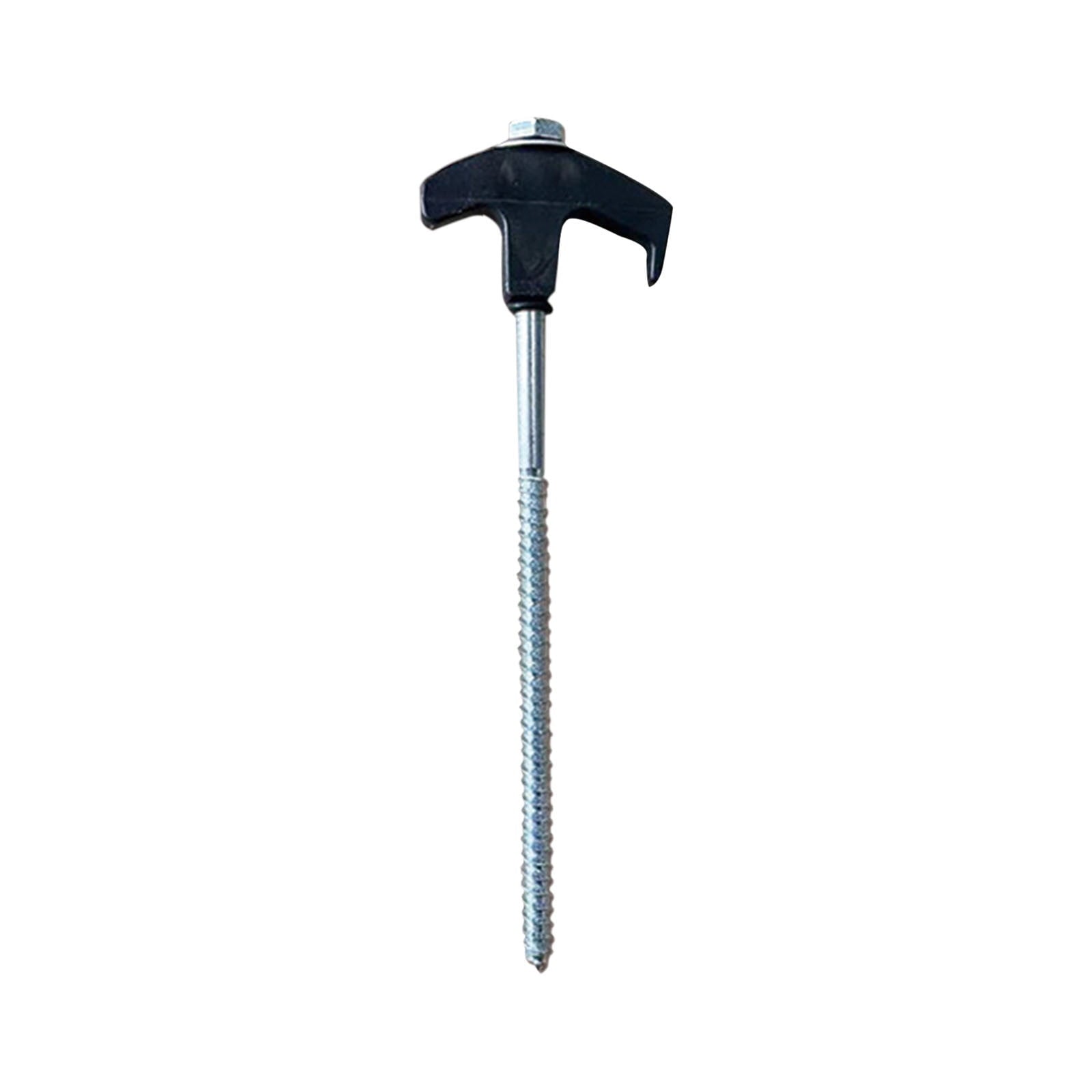 Chmadoxn Tent Stakes Heavy Duty, 8 Inch Screw in Tent Stakes, Ground Anchors Screw in, Tent Pegs Camping Stakes, Metal Threaded Tent Spikes 8 pc White