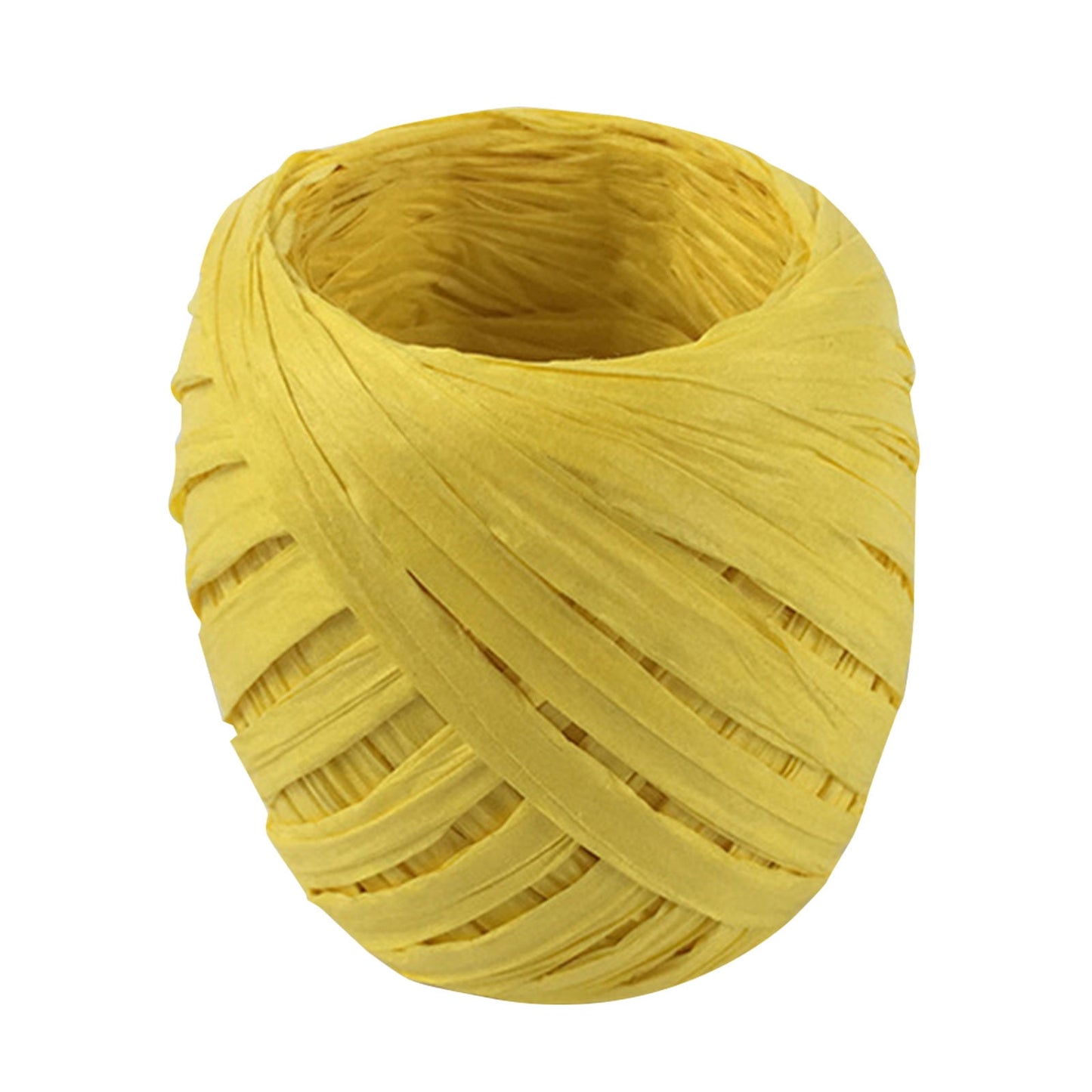 Darzheoy Raffia Ribbon, 787 inches Raffia Ribbon for Gift Wrapping, Raffia Yarn for Crocheting, Raffia Paper Ribbons for Craft, Packing Paper Twine Ribbon 1/5 Inch Width Yellow