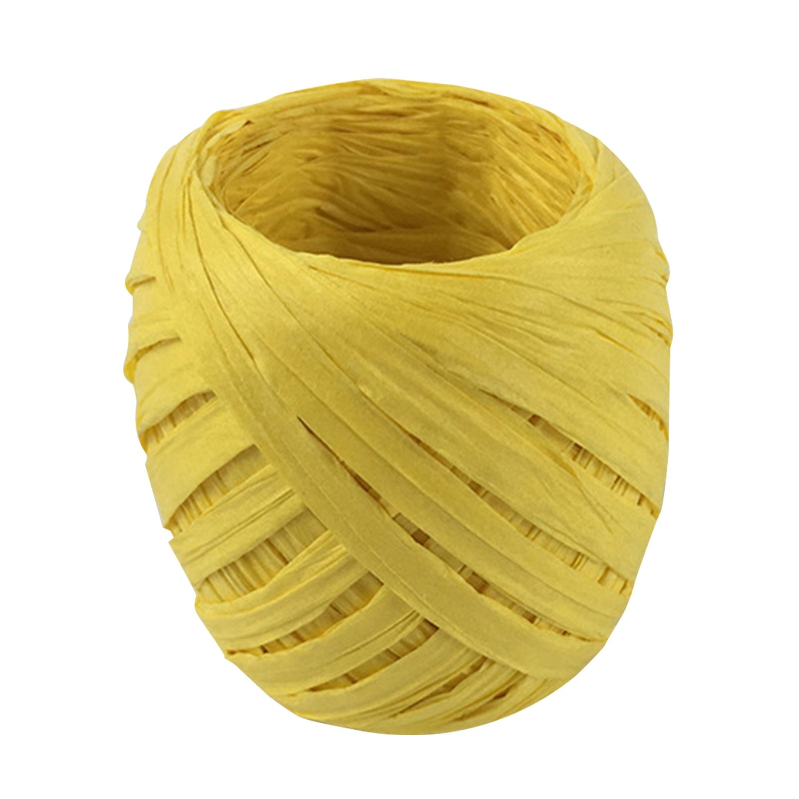 Darzheoy Raffia Ribbon, 787 inches Raffia Ribbon for Gift Wrapping, Raffia Yarn for Crocheting, Raffia Paper Ribbons for Craft, Packing Paper Twine Ribbon 1/5 Inch Width Yellow