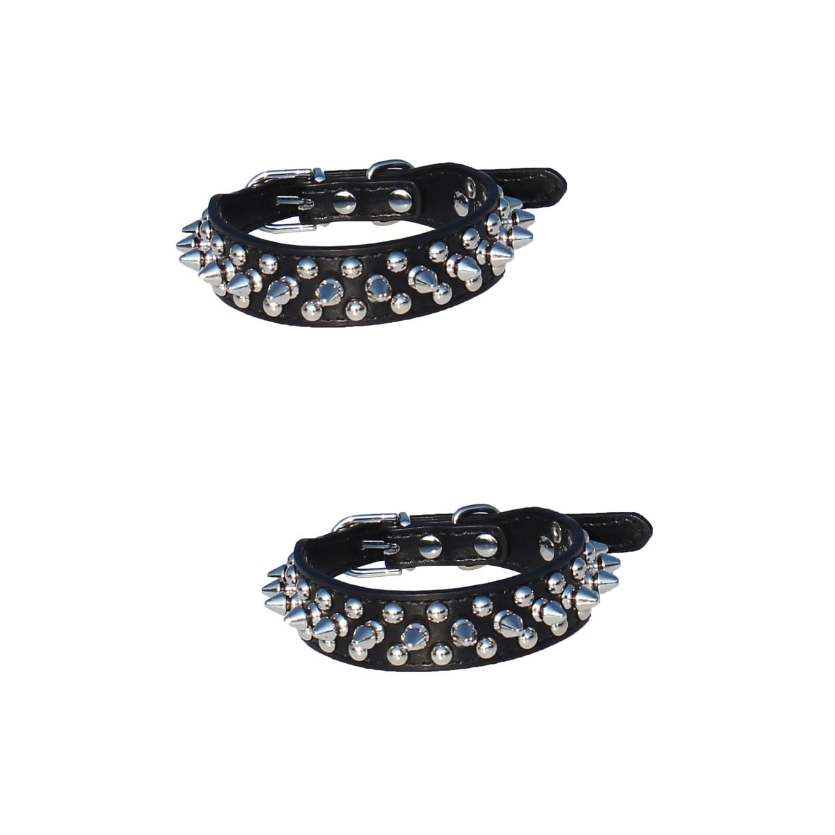 2 PCS Dog Chain Collars Small+dog+collar Choke for Dogs Tiny French Bulldog Spiky Adjustable Pet