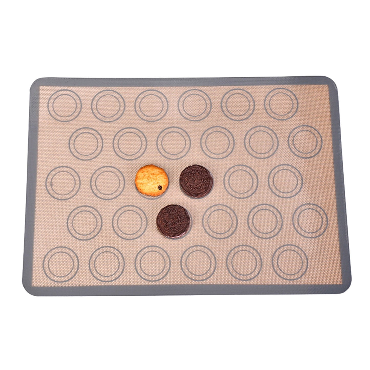 Chmadoxn Baking Mats Cookies Sheet, Non-Stick Mats for Baking, Easy Clean & Reusable Oven Baking Sheet for Making Macaroons, Cookies 16.5×11.6 in Gray