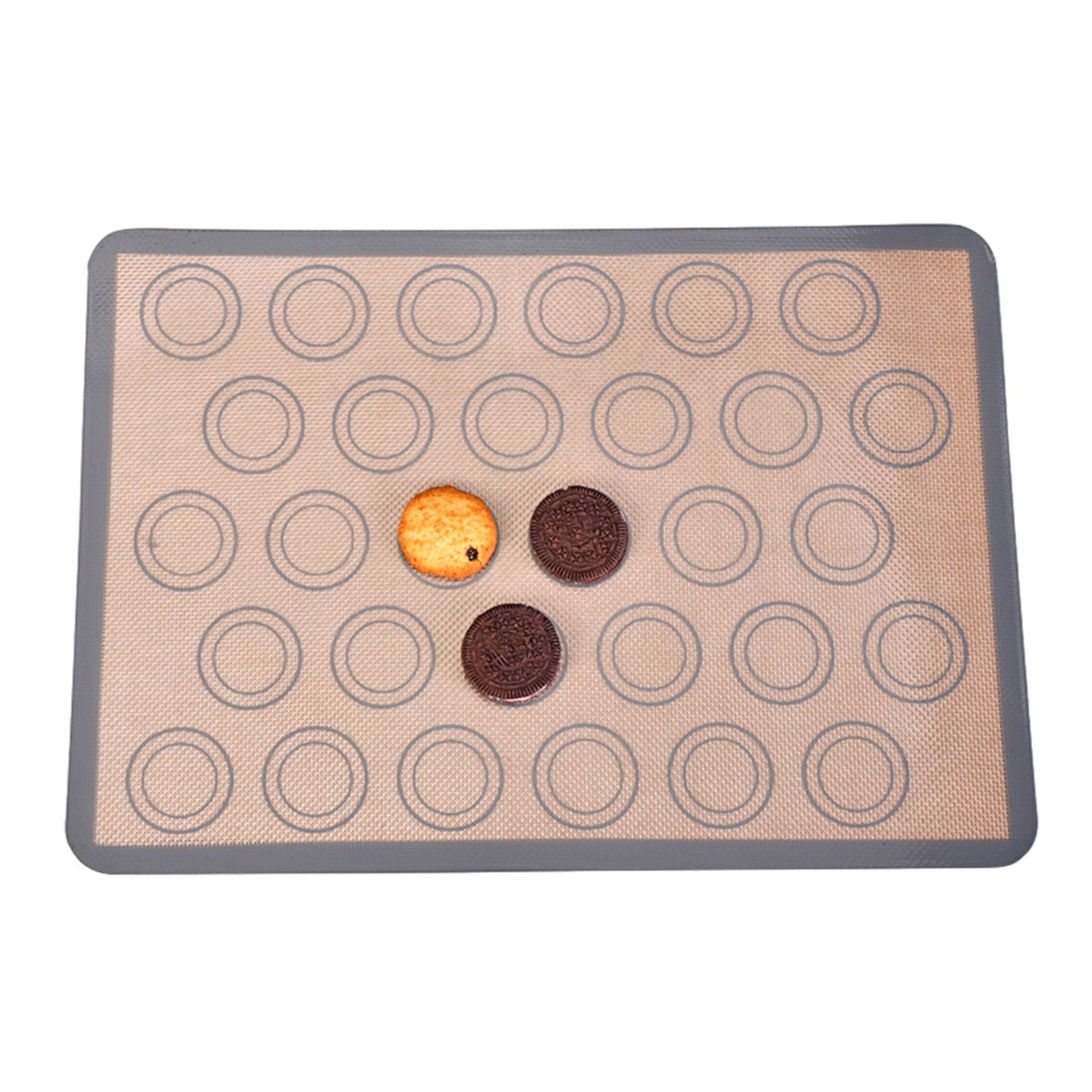 Chmadoxn Baking Mats Cookies Sheet, Non-Stick Mats for Baking, Easy Clean & Reusable Oven Baking Sheet for Making Macaroons, Cookies 16.5×11.6 in Gray