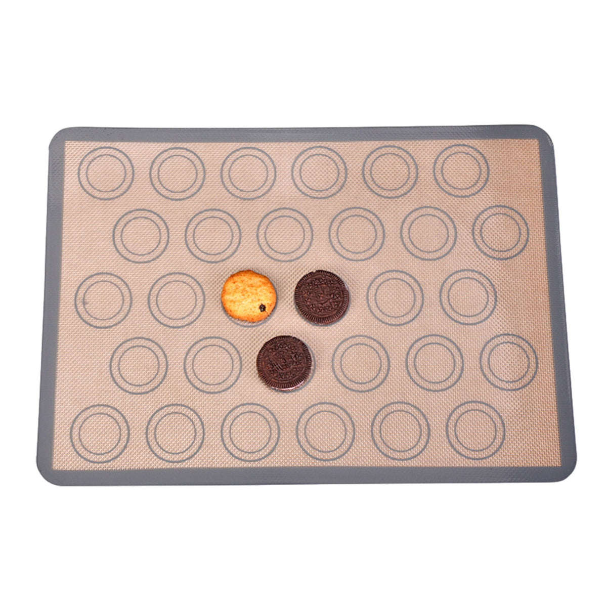 Chmadoxn Baking Mats Cookies Sheet, Non-Stick Mats for Baking, Easy Clean & Reusable Oven Baking Sheet for Making Macaroons, Cookies 16.5×11.6 in coffee