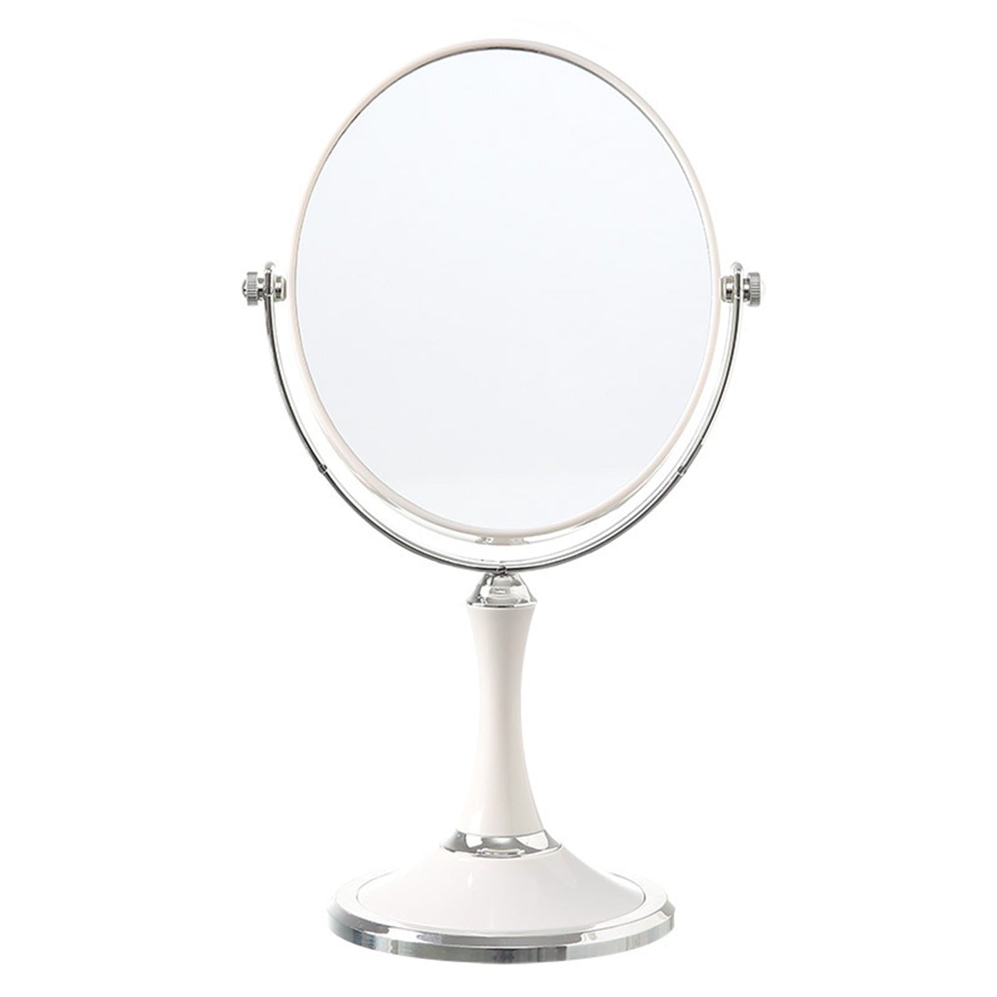 Back to School Chmadoxn Magnifying Makeup Mirror Double Sided Tabletop Mirror with 3 Magnification, Magnified Desk Mirror for Makeup, Cosmetic Vanity Mirror with Stand and 360° Rotation 5.5×11.4 in White