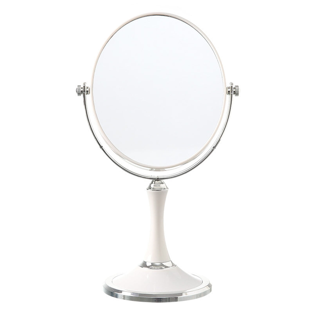 Back to School Chmadoxn Magnifying Makeup Mirror Double Sided Tabletop Mirror with 3 Magnification, Magnified Desk Mirror for Makeup, Cosmetic Vanity Mirror with Stand and 360° Rotation 5.5×11.4 in White