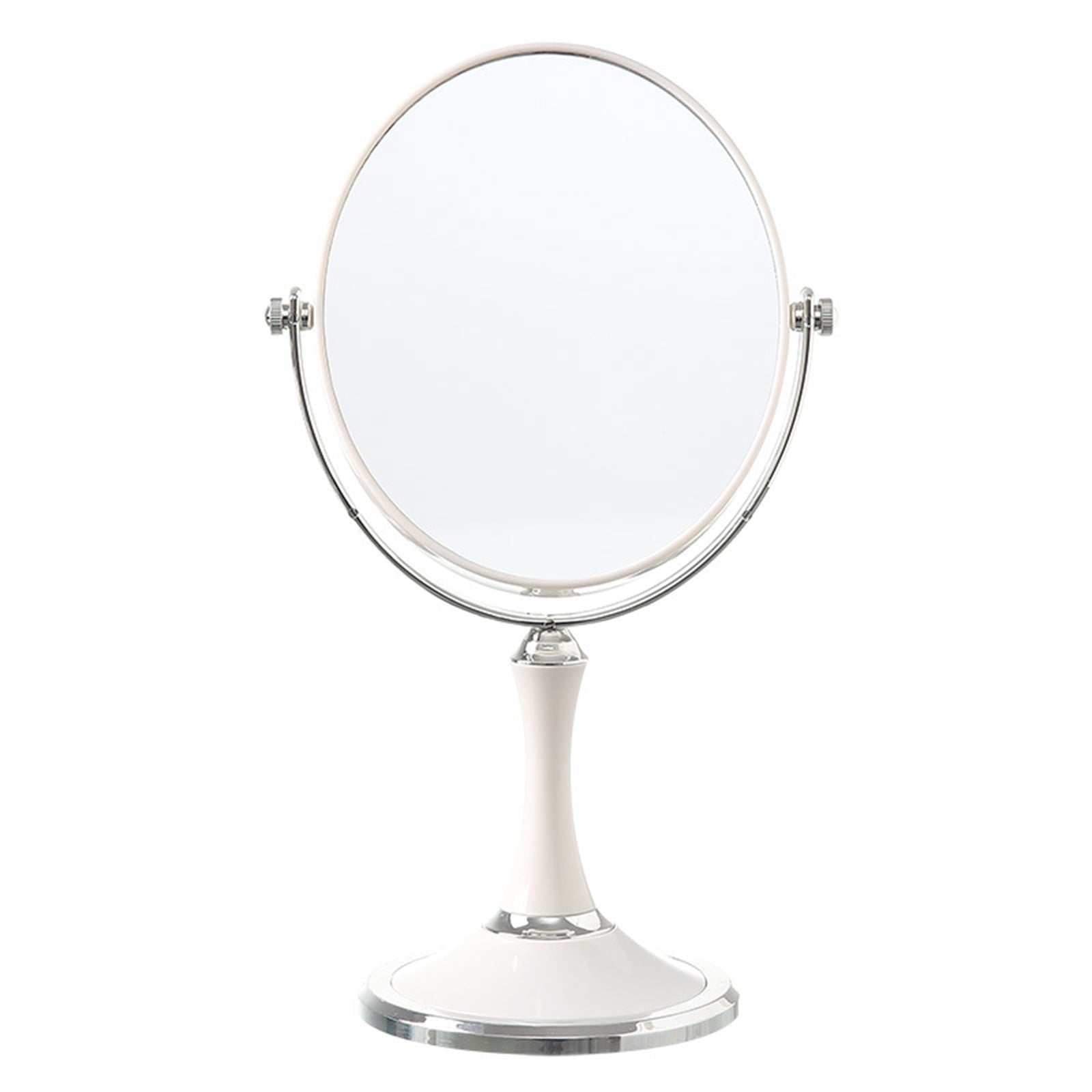 Back to School Chmadoxn Magnifying Makeup Mirror Double Sided Tabletop Mirror with 3 Magnification, Magnified Desk Mirror for Makeup, Cosmetic Vanity Mirror with Stand and 360° Rotation 5.9×11.4 in White