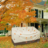 Kdkad Patio Benches Loveseat Covers, Heavy Duty Patio Deep Bench Loveseat Cover, Waterproof Outdoor Deep Sofa Cover, Lawn Patio Furniture Covers with Air Vent 57.9×31×32.7 in Beige