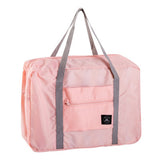 Kdkad Foldable Travel Duffel Bag, Tote Carry On Luggage Sport Duffle Weekend Overnight for Women and Girls, Gym Bag Waterproof Foldable Duffel Bag 19×12.6×6.3 in Pink