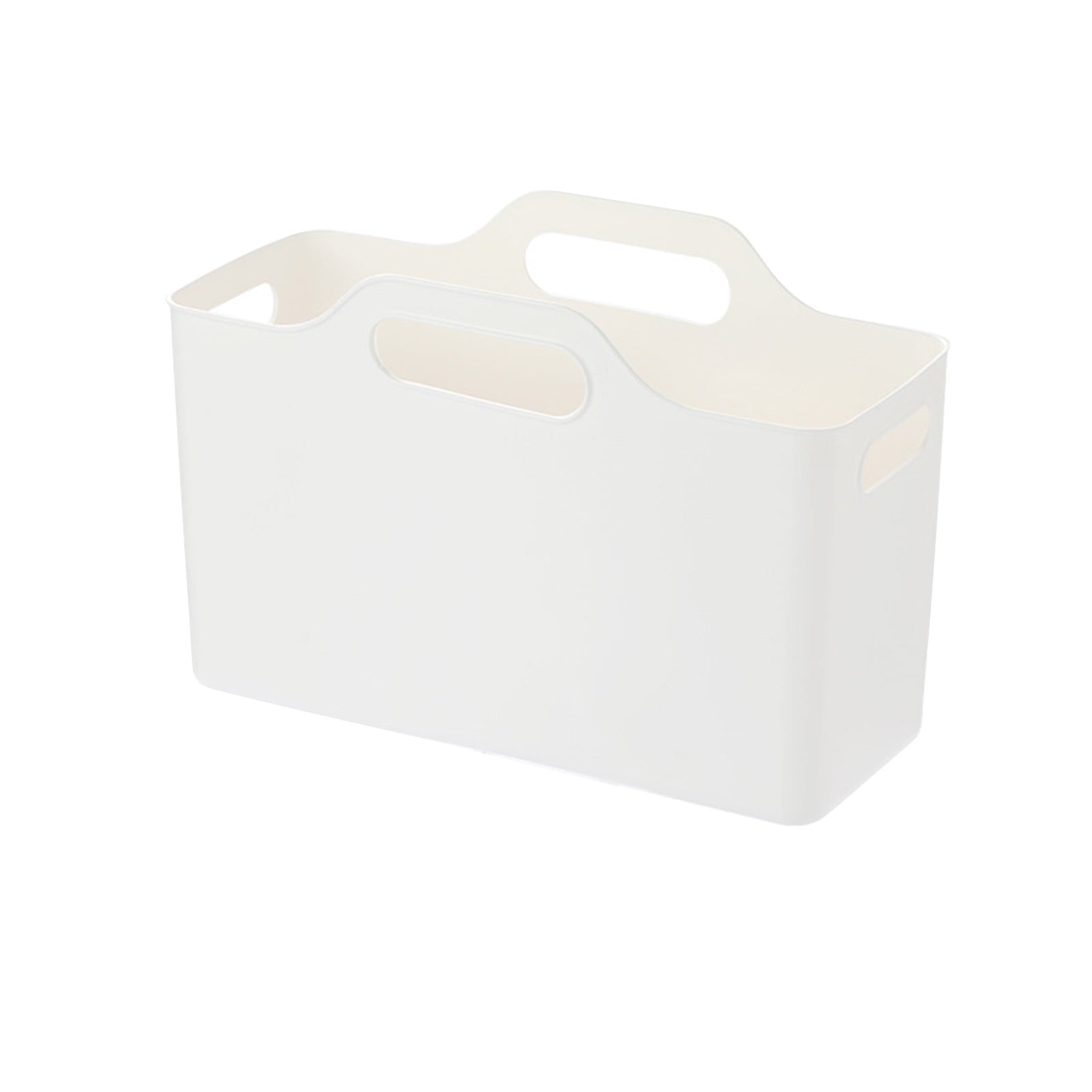 Kdkad White Plastic Storage Basket, Bins for Organization and Storage, Versatile Home Edit Containers,11 Inch Cube Storage Boxes for Office Kitchen Bathroom