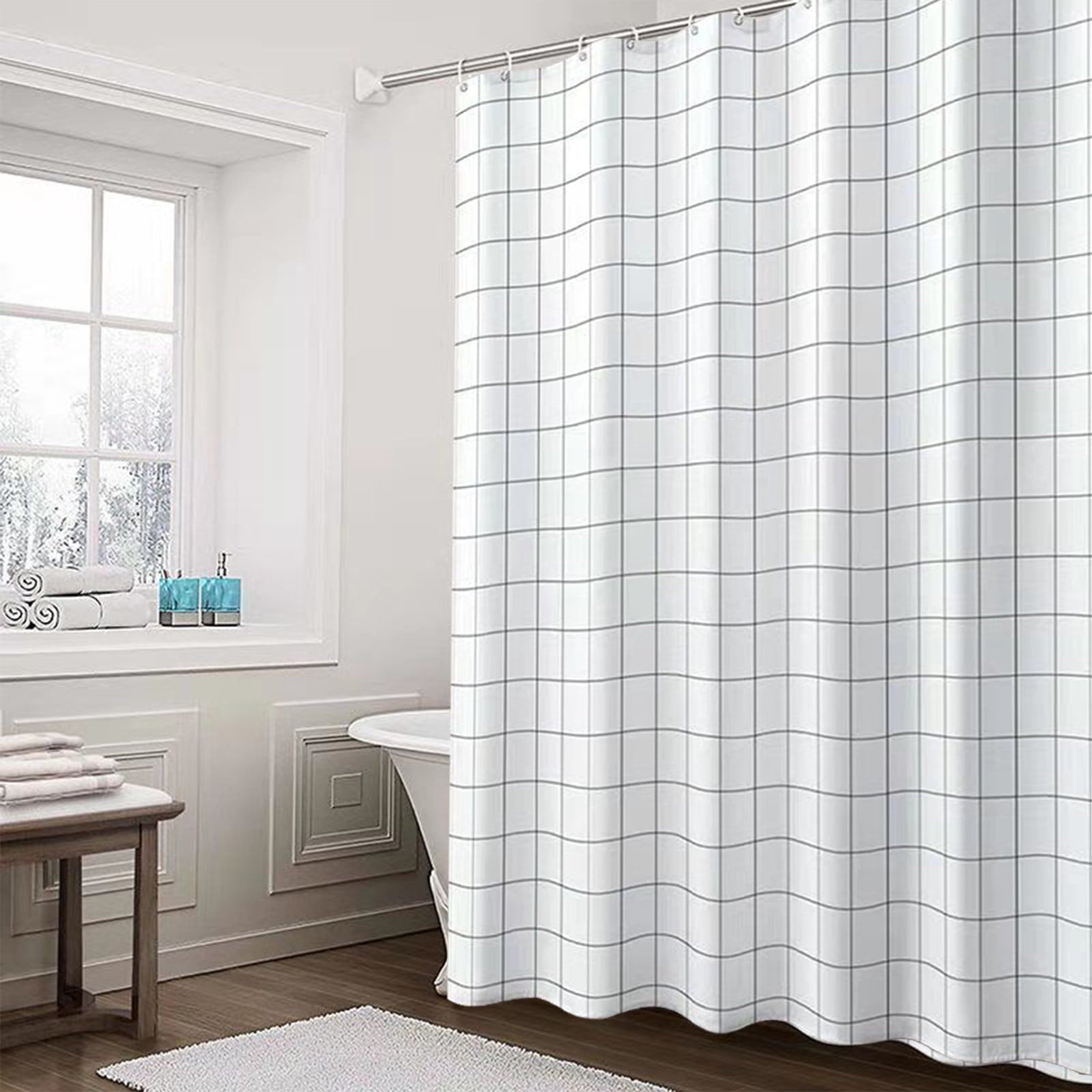 Kdkad Shower Curtain, 31.5×71 Inch Shower Curtain Liner, Waterproof Plastic Shower Liner, Cute Lightweight Shower Curtain for Bathroom 31.5×71 in I