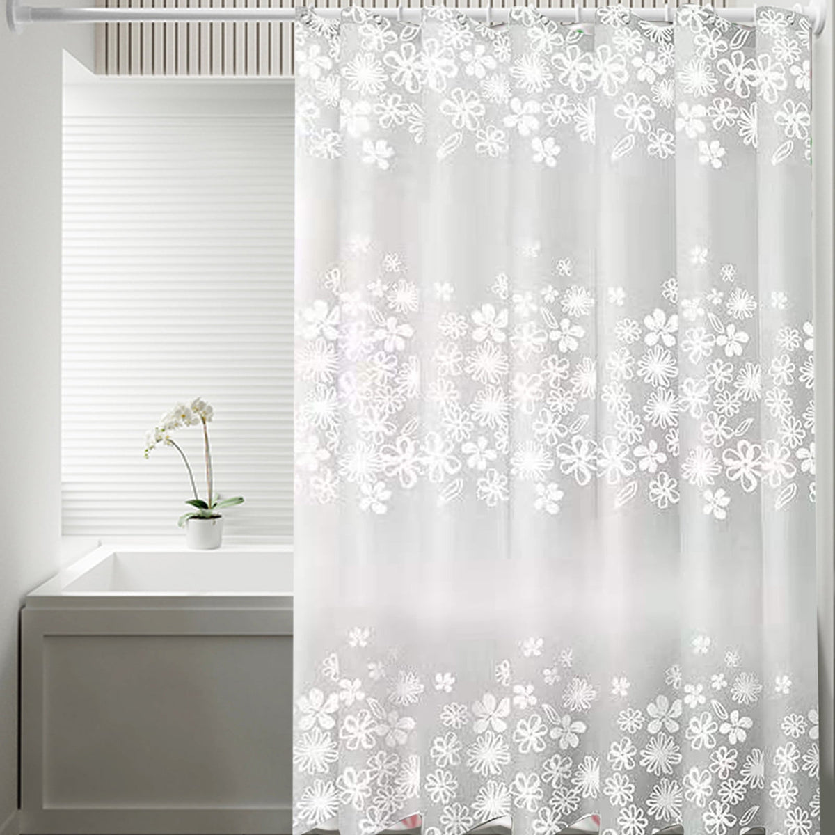 Kdkad Shower Curtain, 31.5×71 Inch Shower Curtain Liner, Waterproof Plastic Shower Liner, Cute Lightweight Shower Curtain for Bathroom 47.2×71 in I