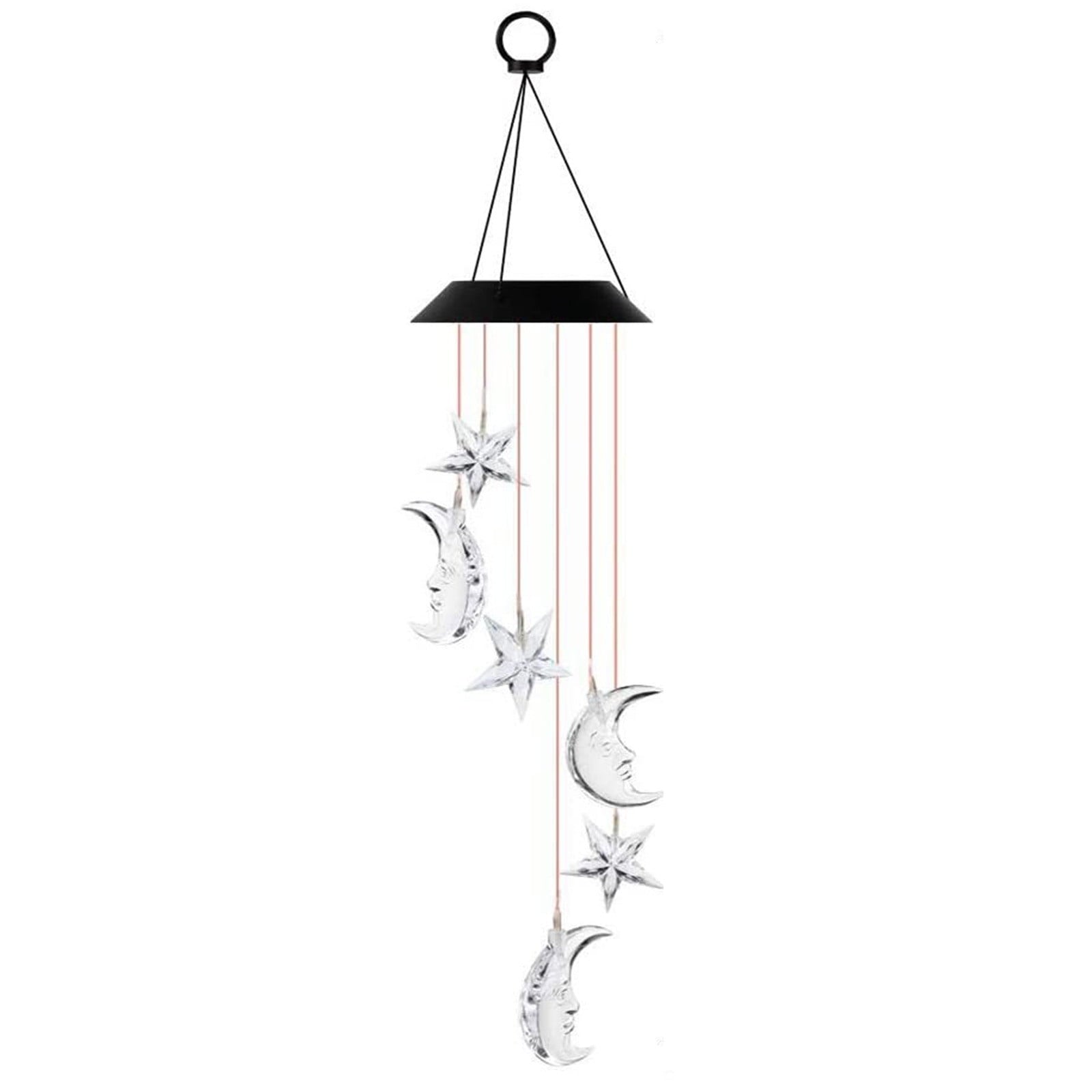 Darzheoy Solar Wind Chimes Outdoor, Color Changing Solar Mobile Wind Chime Waterproof Solar Powered LED Hanging Lamp for Home Outdoor Yard Garden Decor