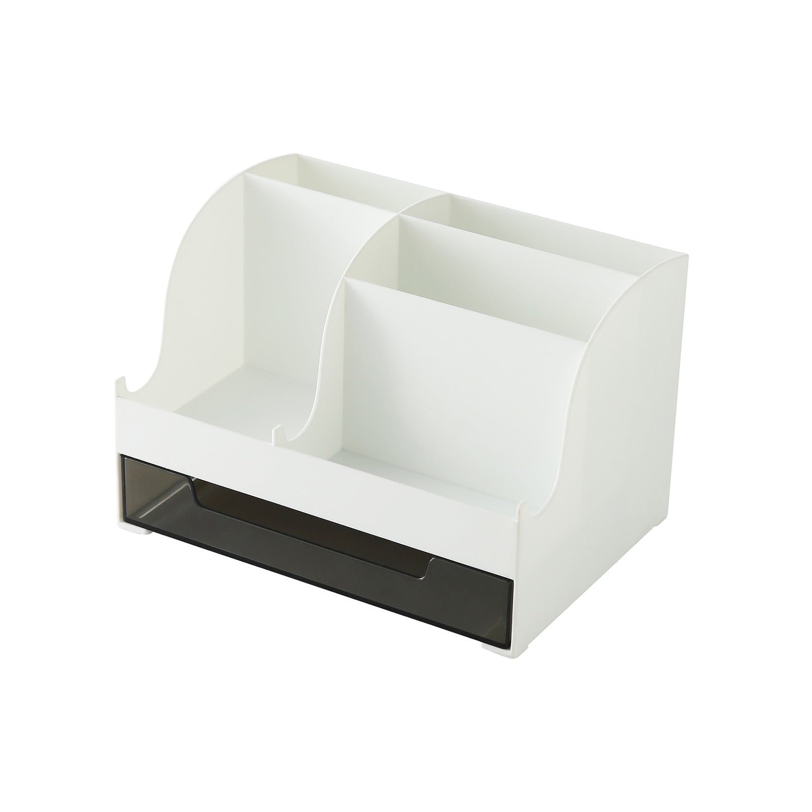Kdkad Drawer-type Plastic Desktop Storage Box, Small Desktop Organizer, Plastic Storage Box, Desk Storage Unit with 1 Drawers for Home Collection, Cosmetics, Office Supplies, Bathroom, Dorm 6.3×4.5×4.2 in White