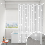 AYktou EVA Bathroom Shower Curtain Frosted Floral Waterproof Shower Curtain Line Lightweight Plastic Bathroom Shower Curtain with Weighted Magnets for Shower Stall Bathtubs 12 Hooks S C