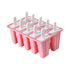 Darzheoy Popsicle Mould, Popsicle Molds 10 Pieces Silicone Ice Molds BPA Free Popsicle Mold Reusable Easy Release Ice Make Pink