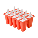 Darzheoy Popsicle Mould, Popsicle Molds 10 Pieces Silicone Ice Molds BPA Free Popsicle Mold Reusable Easy Release Ice Make Red