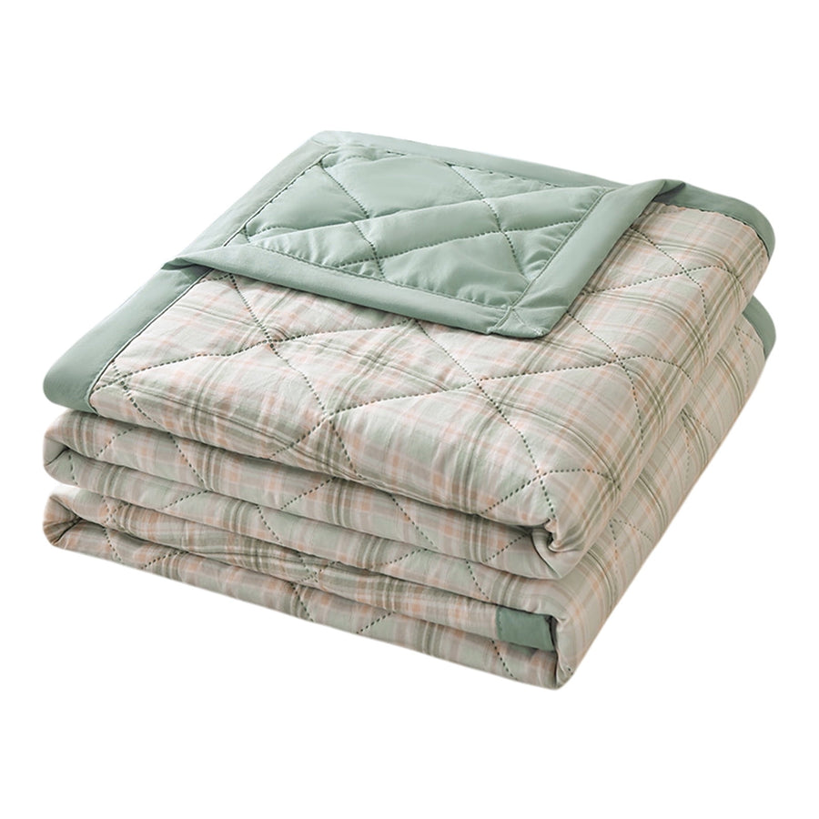 AYktou Reversible Patchwork Quilts Queen Size, 78.74x59.05in Lightweight Plaid Bedspreads Coverlets Quilt Bedding Blanket for All Seasons #G - Multicolor - 59X39"