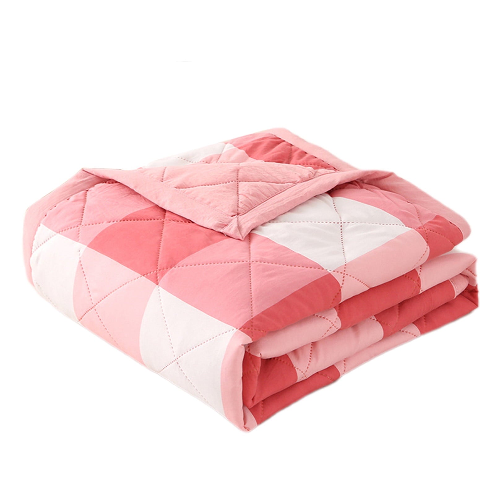 AYktou Reversible Patchwork Quilts Queen Size, 78.74x59.05in Lightweight Plaid Bedspreads Coverlets Quilt Bedding Blanket for All Seasons Red