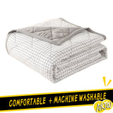 AYktou Reversible Patchwork Quilts Queen Size, 78.74x59.05in Lightweight Plaid Bedspreads Coverlets Quilt Bedding Blanket for All Seasons White