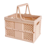 Darzheoy Large Picnic Basket, Collapsible Picnic Basket, Basket With Handle, Beach Picnic Basket, For Home, Kitchen, Camping, Picnic, Beach, Shopping Coffee