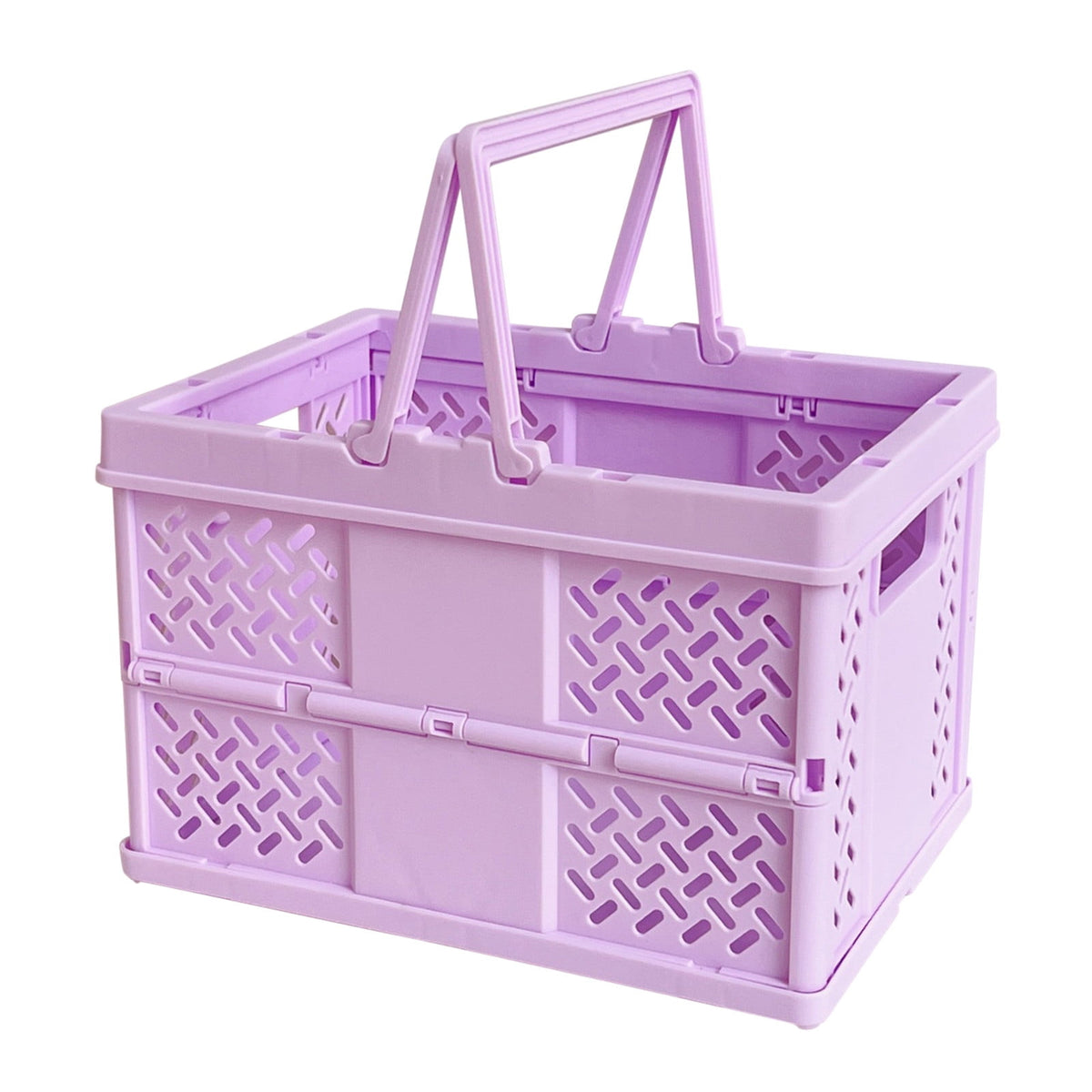 Darzheoy Large Picnic Basket, Collapsible Picnic Basket, Basket With Handle, Beach Picnic Basket, For Home, Kitchen, Camping, Picnic, Beach, Shopping Purple