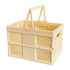 Darzheoy Large Picnic Basket, Collapsible Picnic Basket, Basket With Handle, Beach Picnic Basket, For Home, Kitchen, Camping, Picnic, Beach, Shopping Yellow