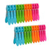 Darzheoy Colorful Plastic Clothespins, Heavy Duty Laundry Clothes Pins Clips with Springs, Air-Drying Clothing Pin Set (24 Pack) 24 Pack Multicolor