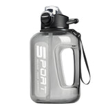 AYktou 58oz Water Bottle for All Day Hydration Big Water Bottle with Straw Measures Daily Gym Water Bottle with Handle Leakproof Sports Water Bottle for Gym Camping Outdoor(Black） Black-58oz